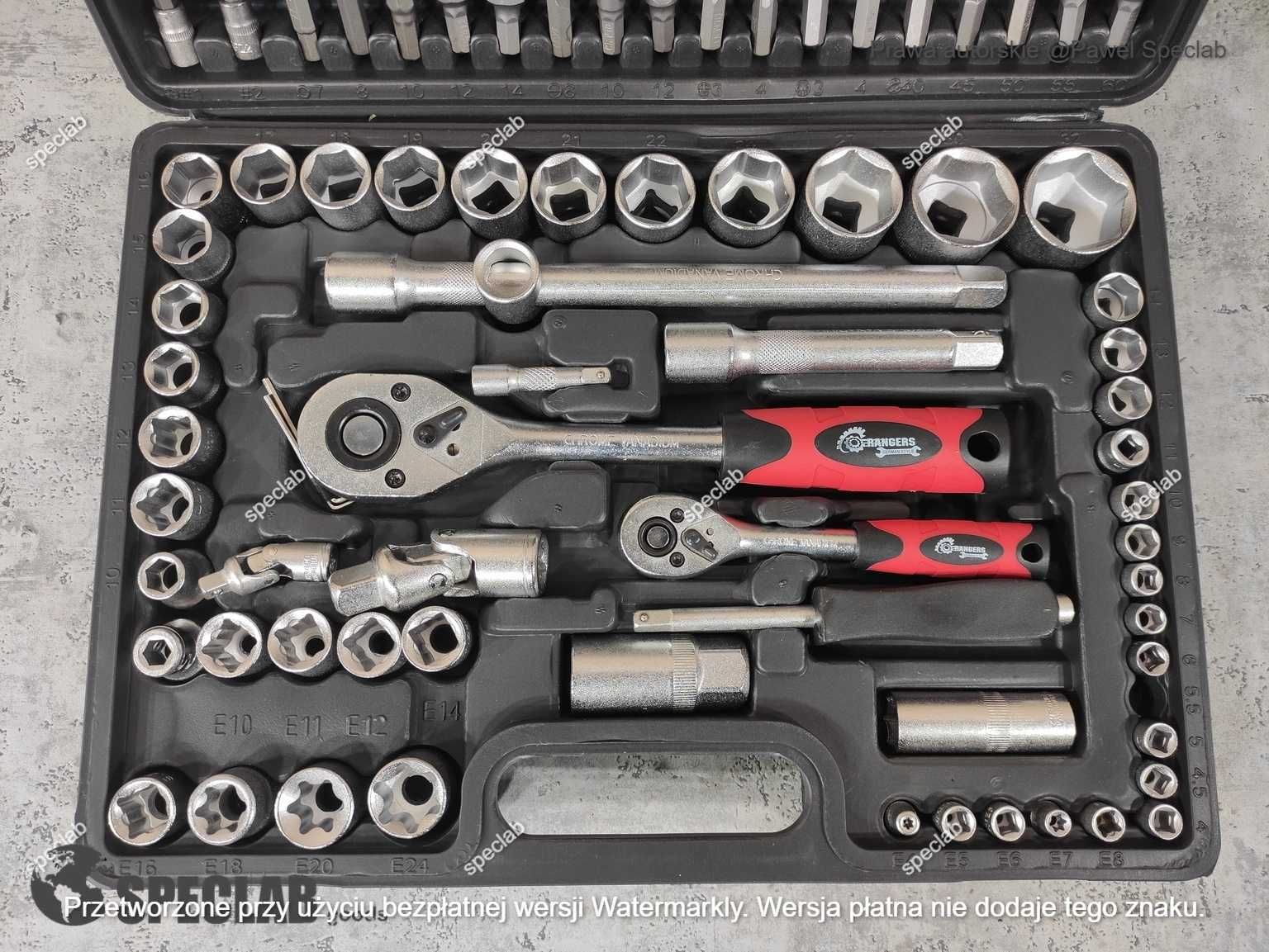 Zestaw KLUCZY 108 szt. Klucze Nasadowe TORX 108 EL