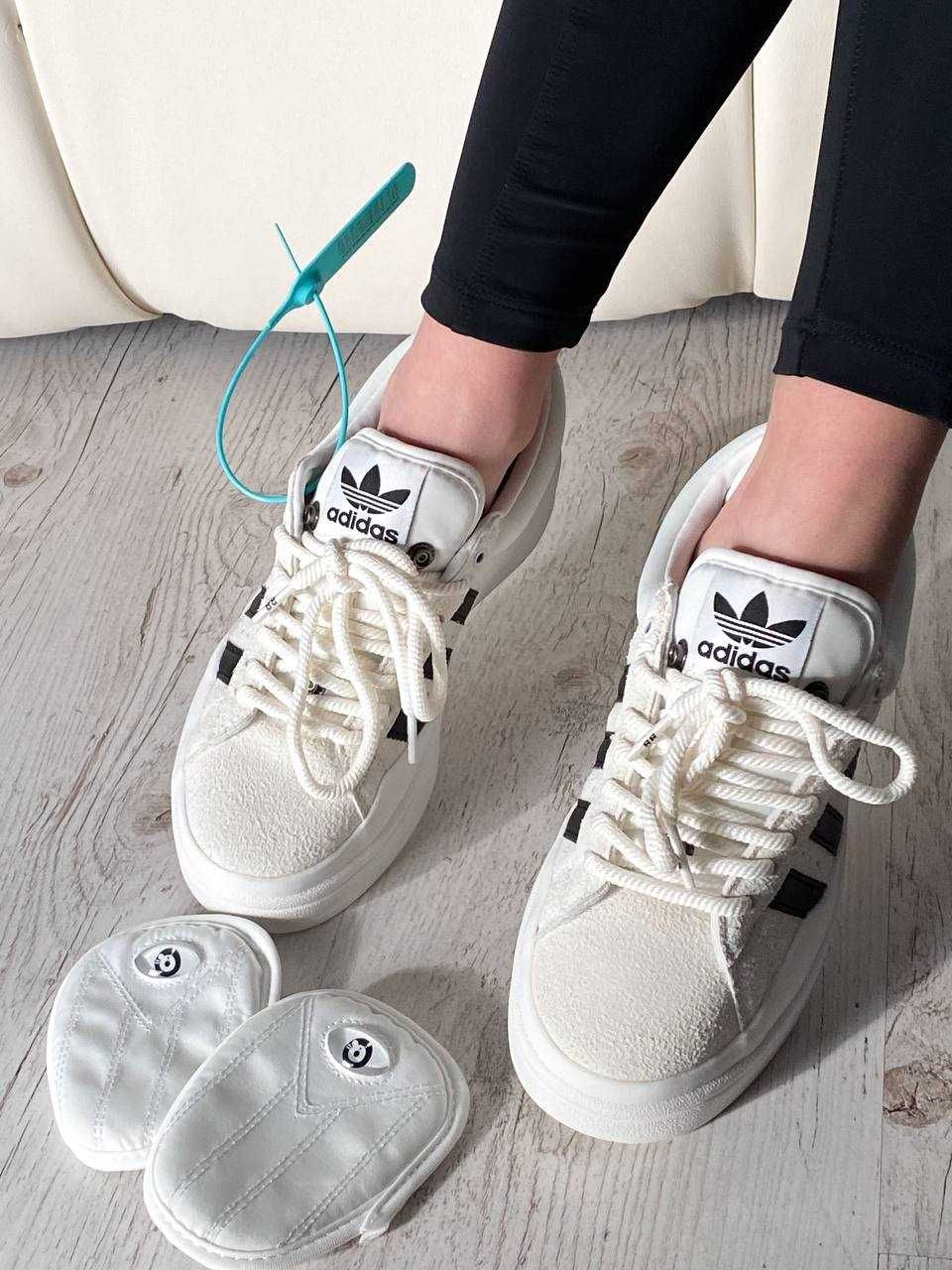 Женские кроссовки Adidas Campus x Bad Bunny White Black 36-40 Хит 2024