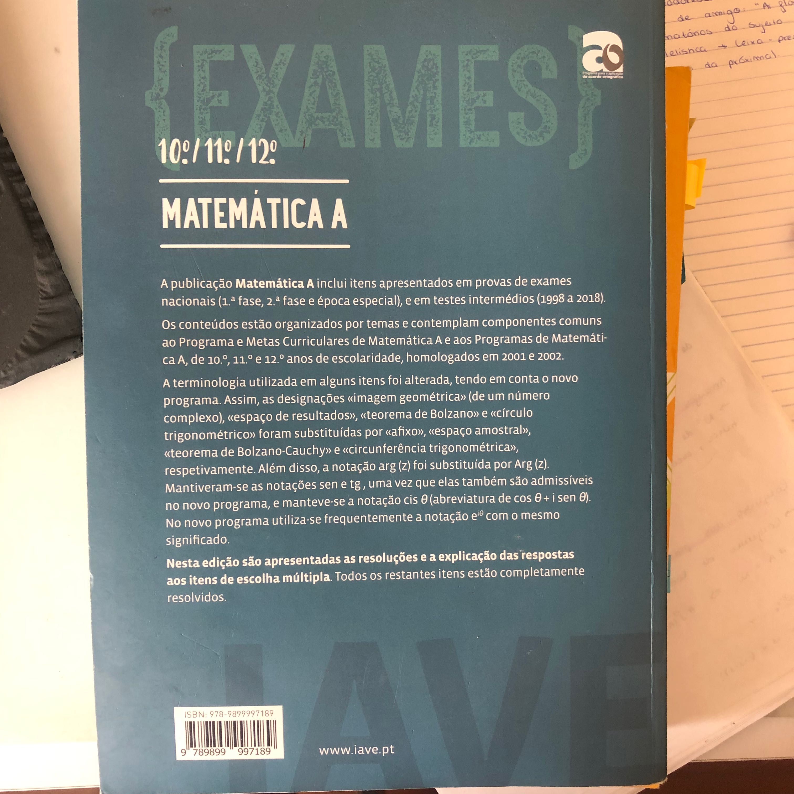 livros de exame de matemática