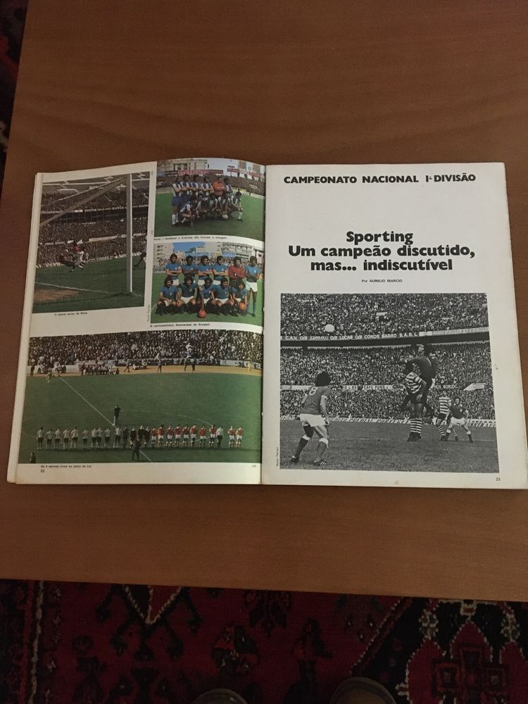 Livro de futebol do ano 1974