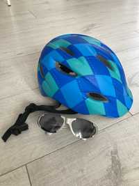 Kask rowerowy KROSS + okulary
