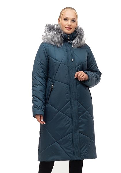 Женская удлинённая зимняя куртка пуховик больших размеров. 52-70р.