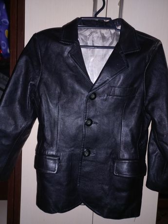 Кожаный пиджак, р. 5-6 лет