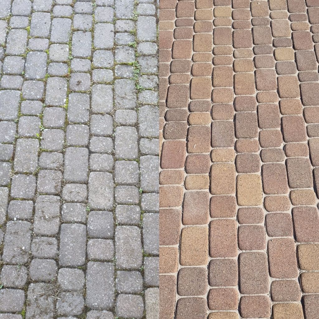 Mycie kostki brukowej i elewacji. Malowanie/impregnacja.