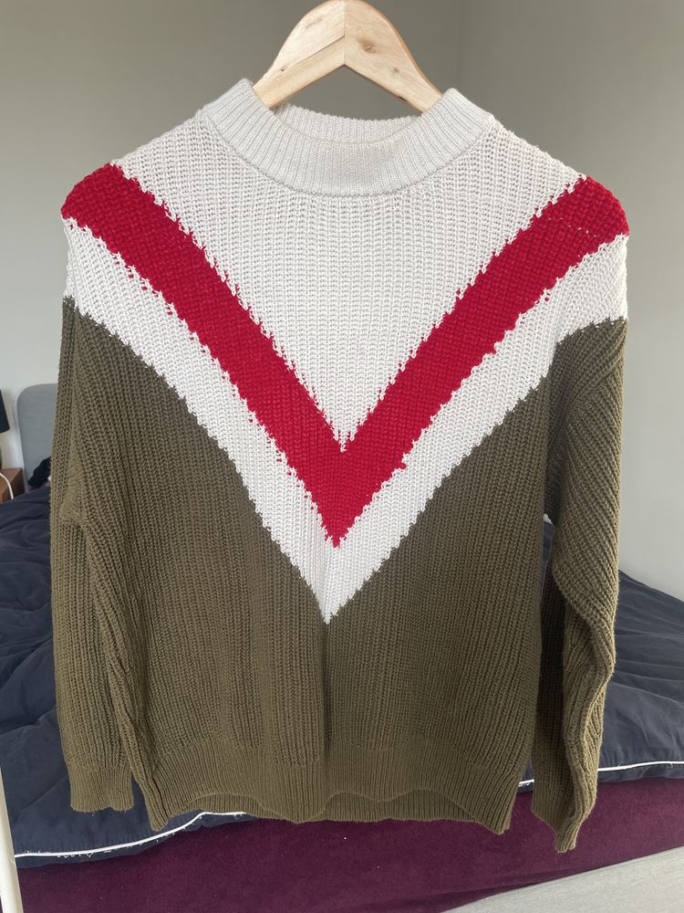 Sweter paski khaki mango S
