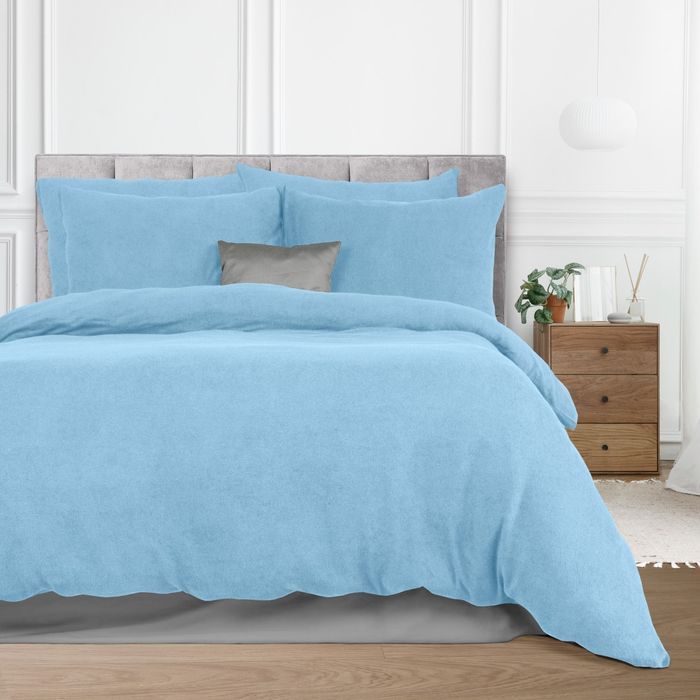 pościel frotte niebieski 009/160x200