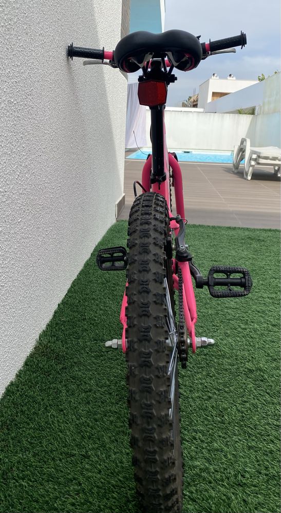 Bicicleta rosa criança 6-9 anos