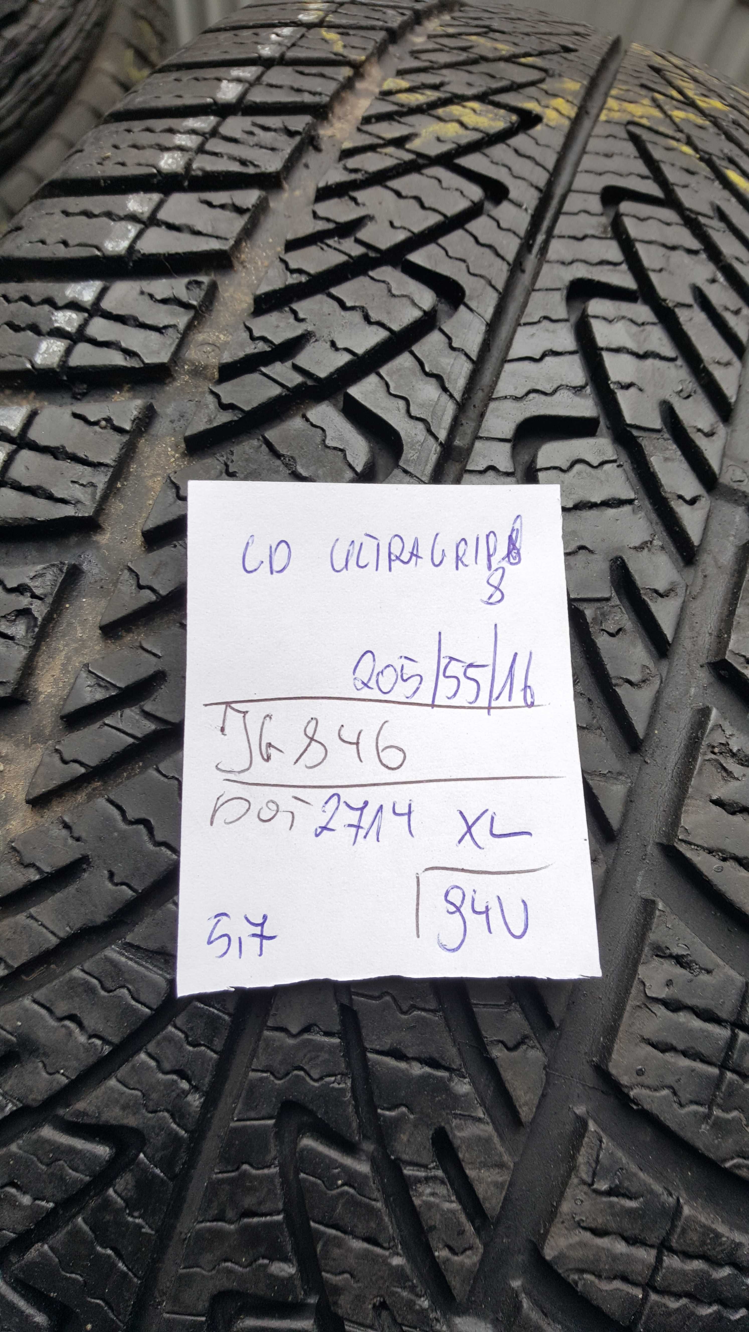 Goodyear 205/55 r16 UltraGrip 8 Performance XL /// 5,7mm!!!