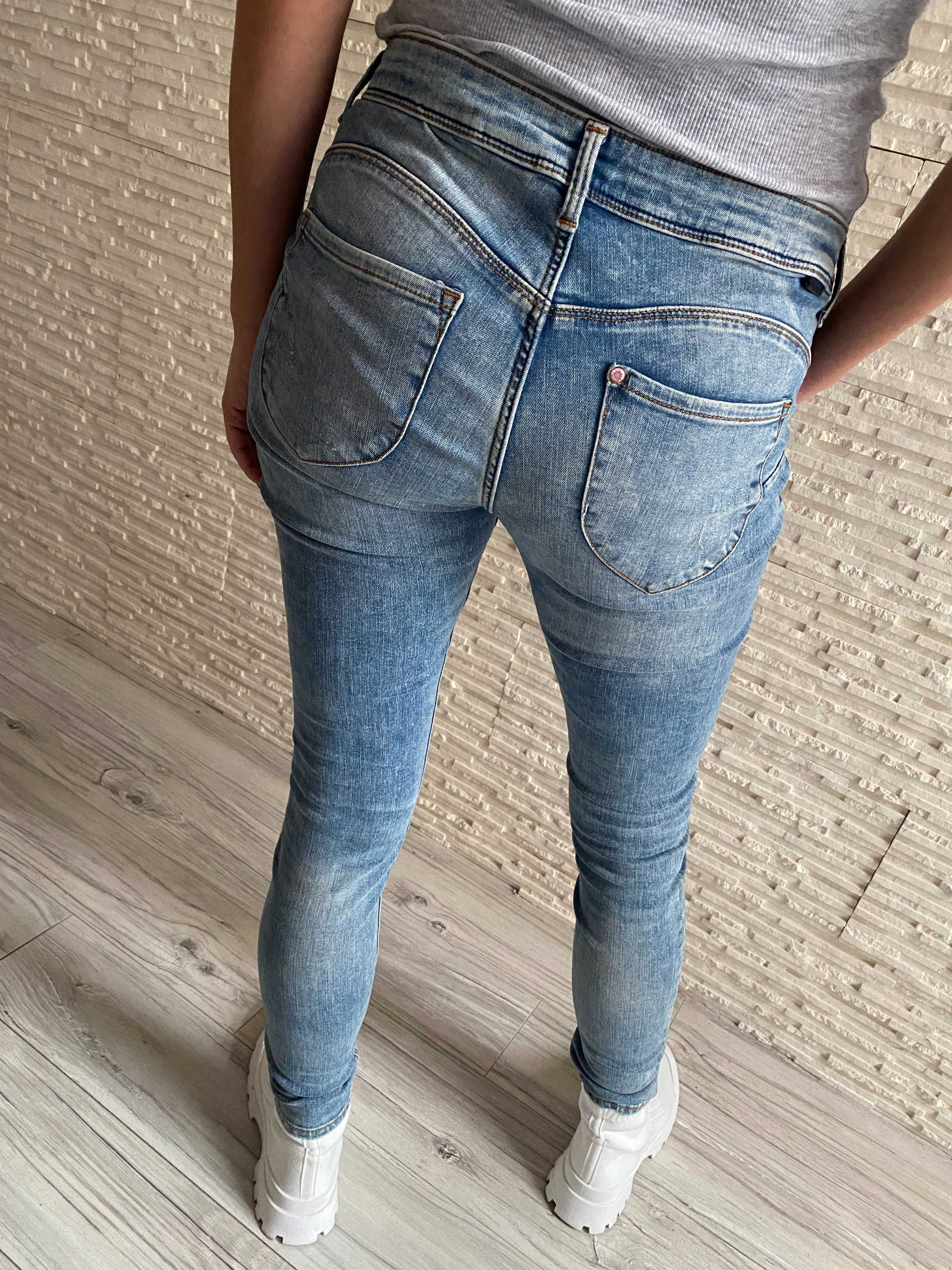 H&M Denim jeggings jeansy elastyczne miękkie push - up M