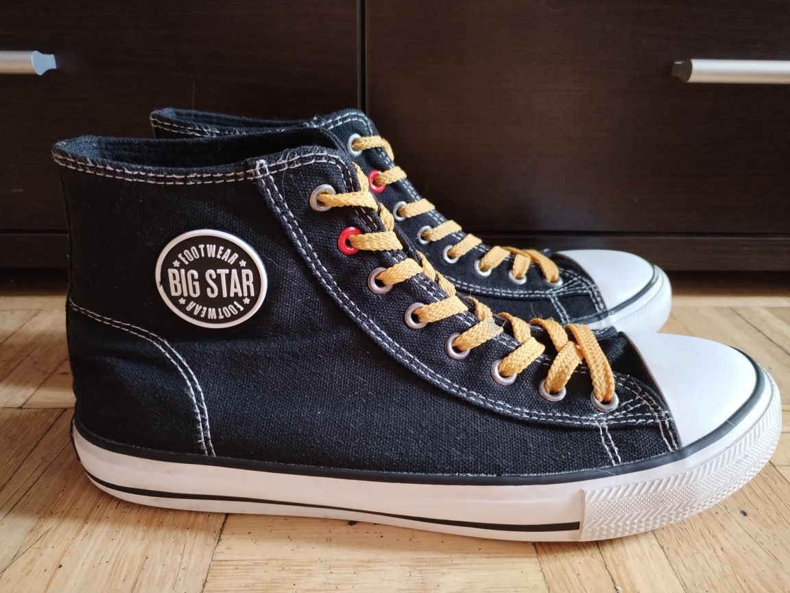 Trampki wysokie big star czarne