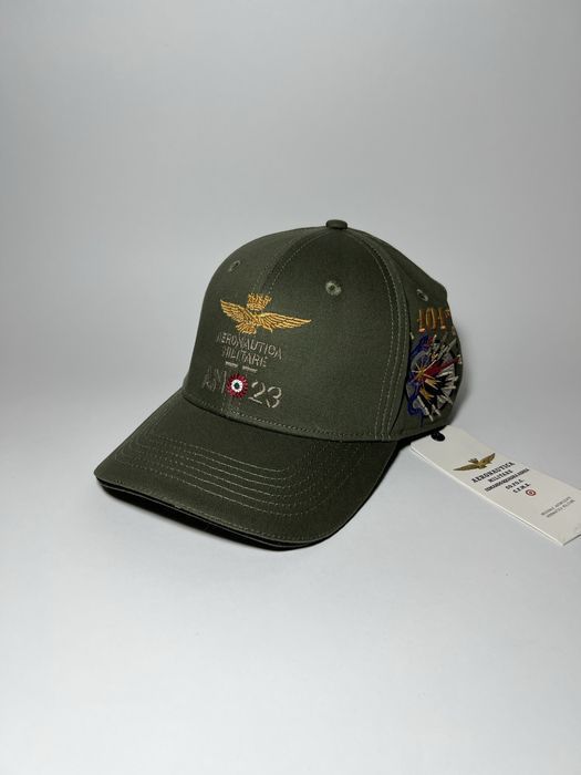 Кепка Aeronautica Milittare хакі чорна синя