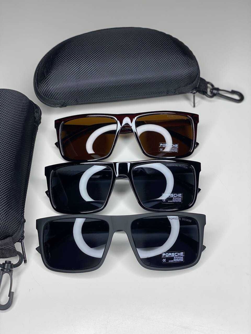 -30% Мужские очки Порше Черные квадратные Антиблик POLARIZED PORSCHE