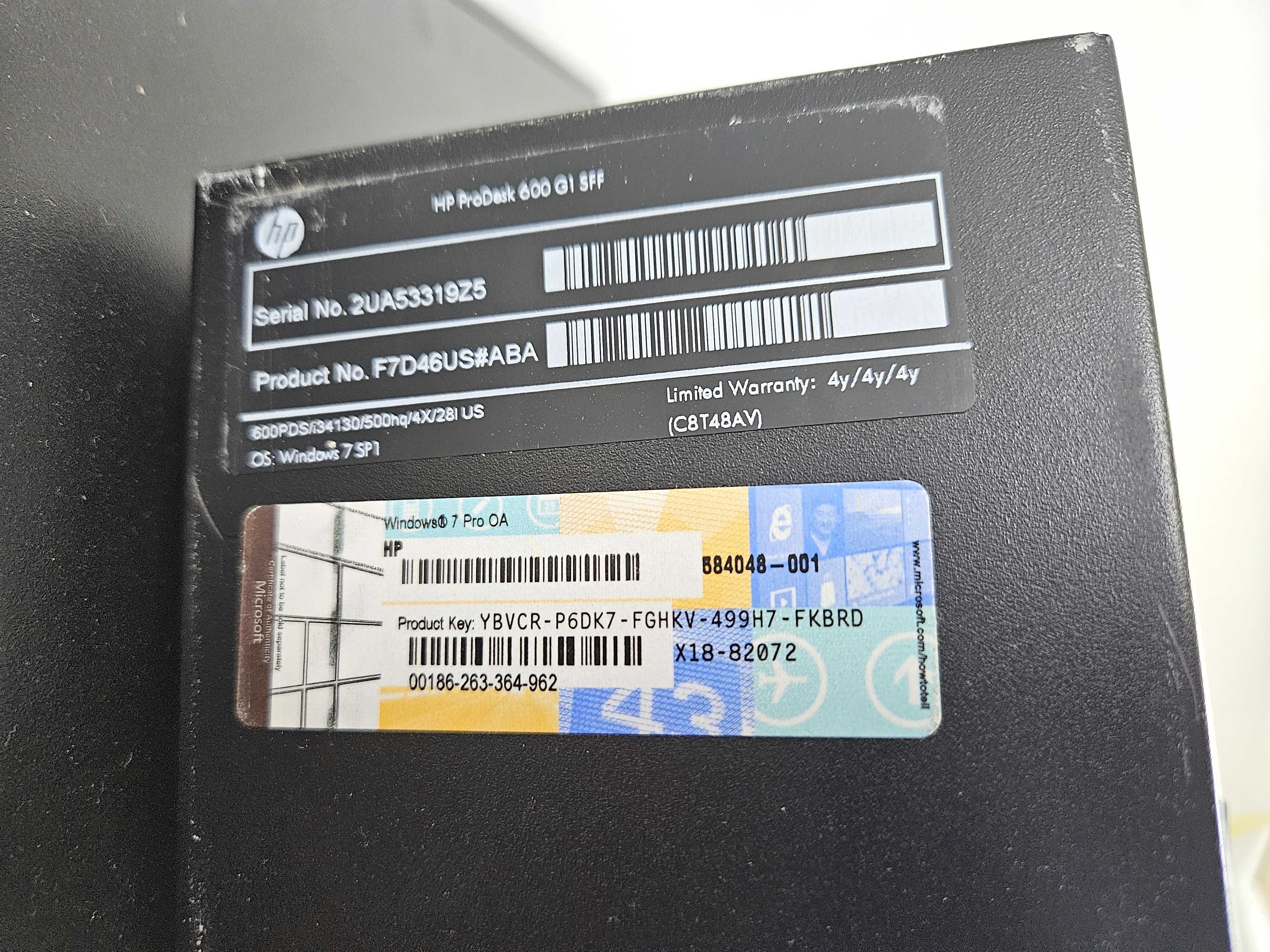 HP Prodesk 600 G1 компютер i3-4130/8Gb DDR3/500Gb HDD/Win10 Pro ОПТ