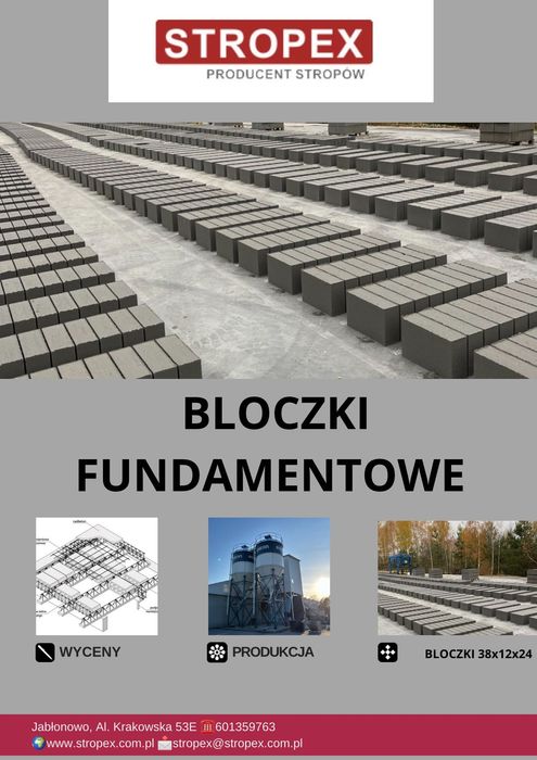 Bloczek fundamentowy B15 38x12x24