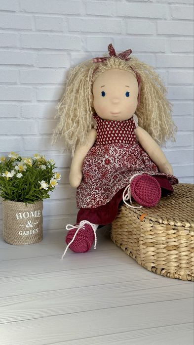 Вальдорфська лялька, кукла ручної роботи з набором одягу