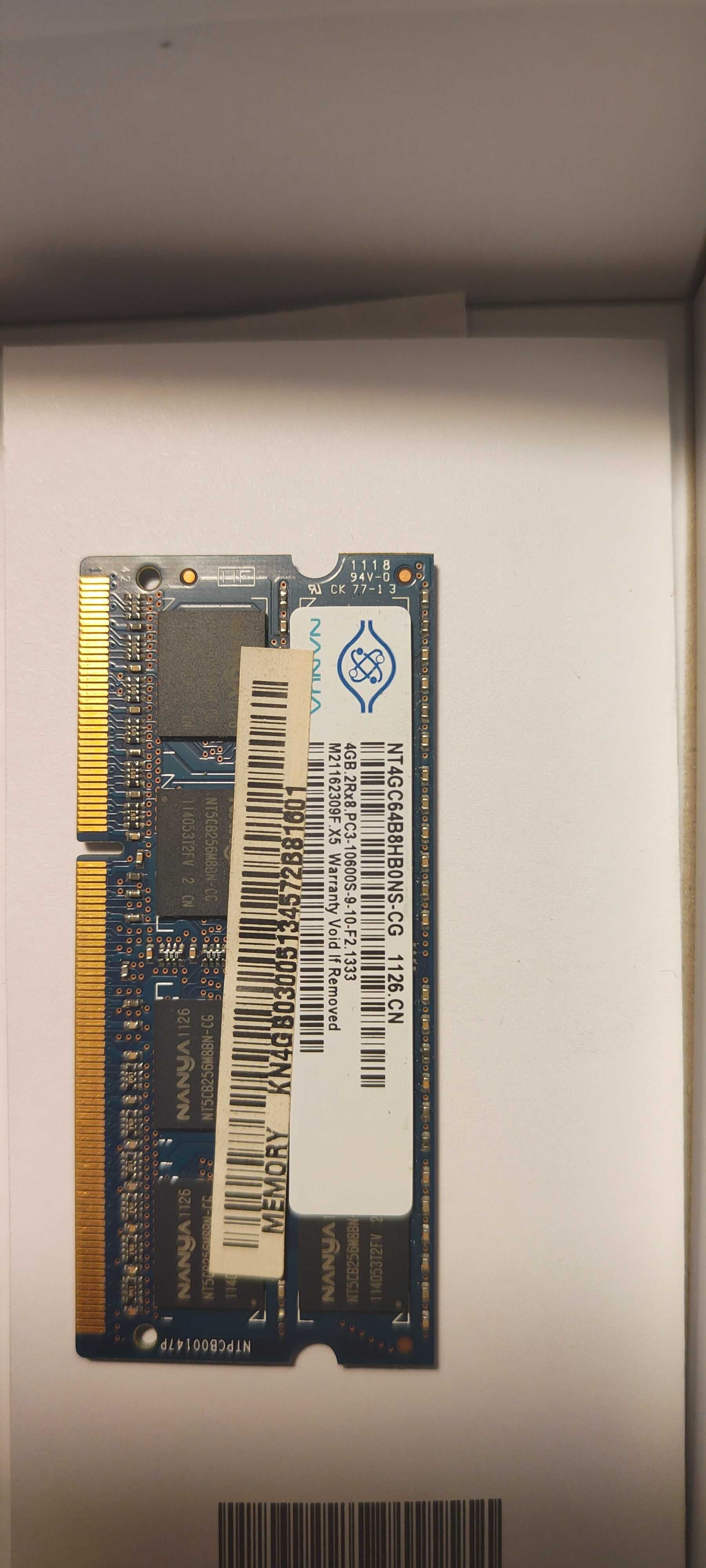 RAM pamięć sodimm 4GB (2x4 takze) GB DDR3 laptop notebook SO-DIMM 8GB