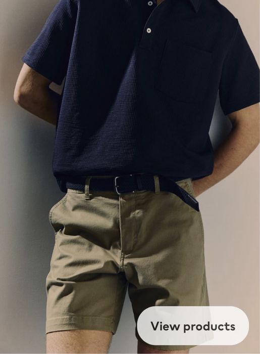 Шорты хаки H&M мужские