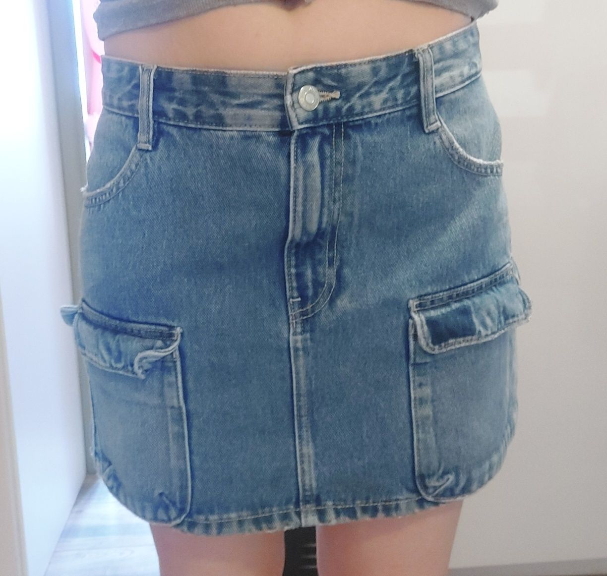Spódnica Jeansowa firmy Zara XL krótka