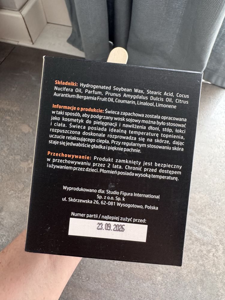 Nowa kosmetyczna świeca sojowa Studio Figura naturalna do rąk ciała