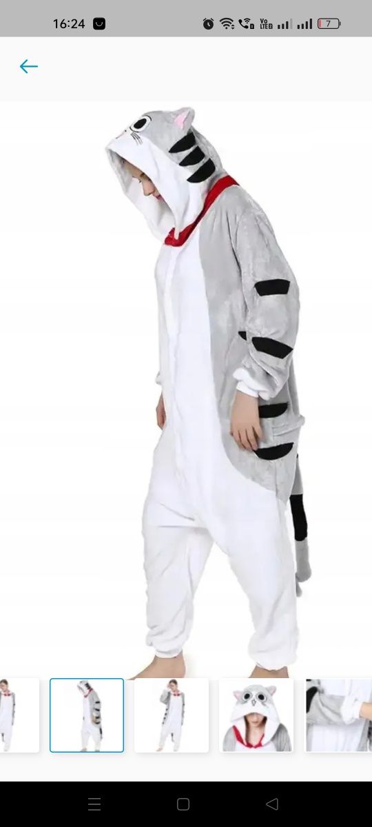 Piżama Kigurumi Kot rozmiar S