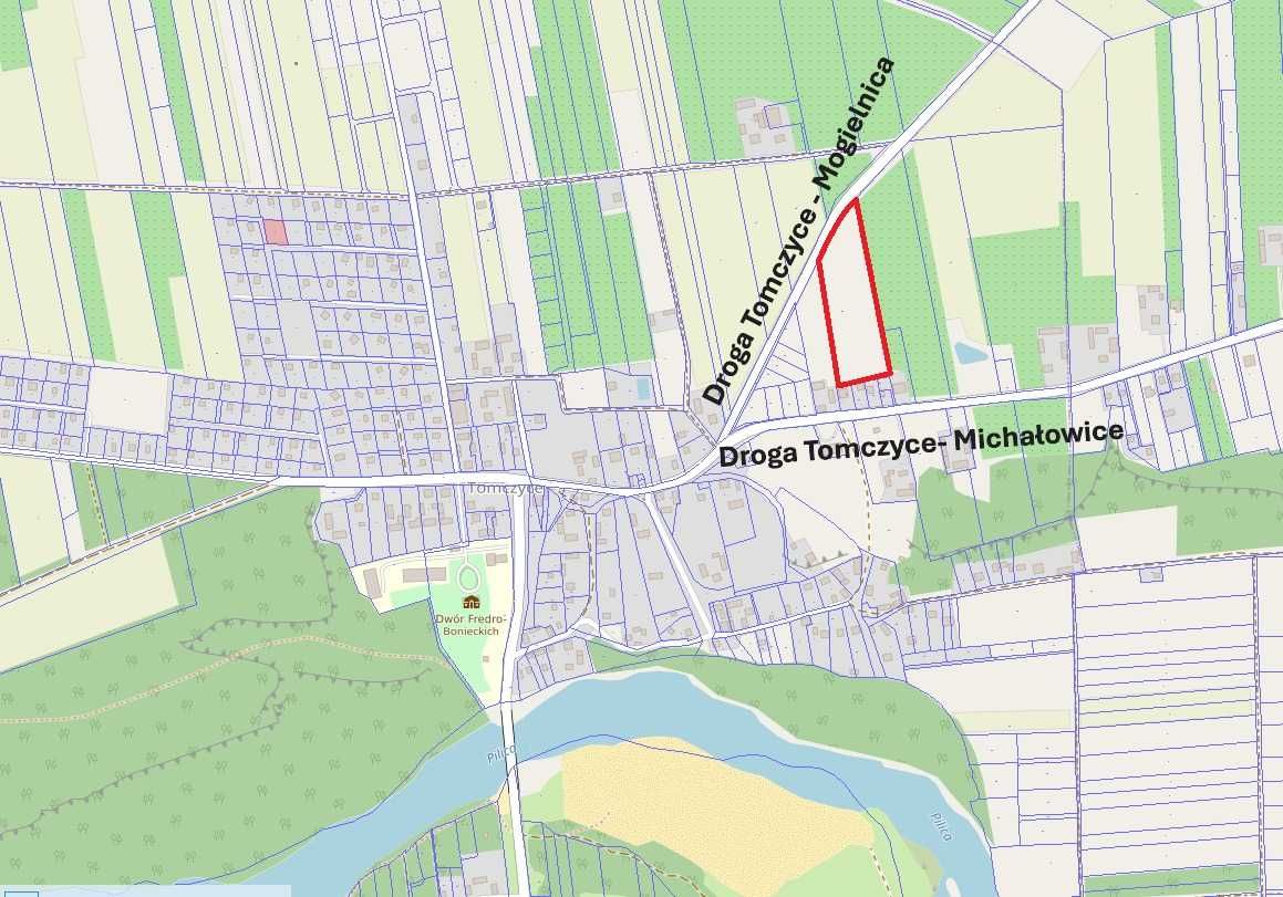Działki rekreacyjno-budowlane - Tomczyce 1200m2 2400m2
