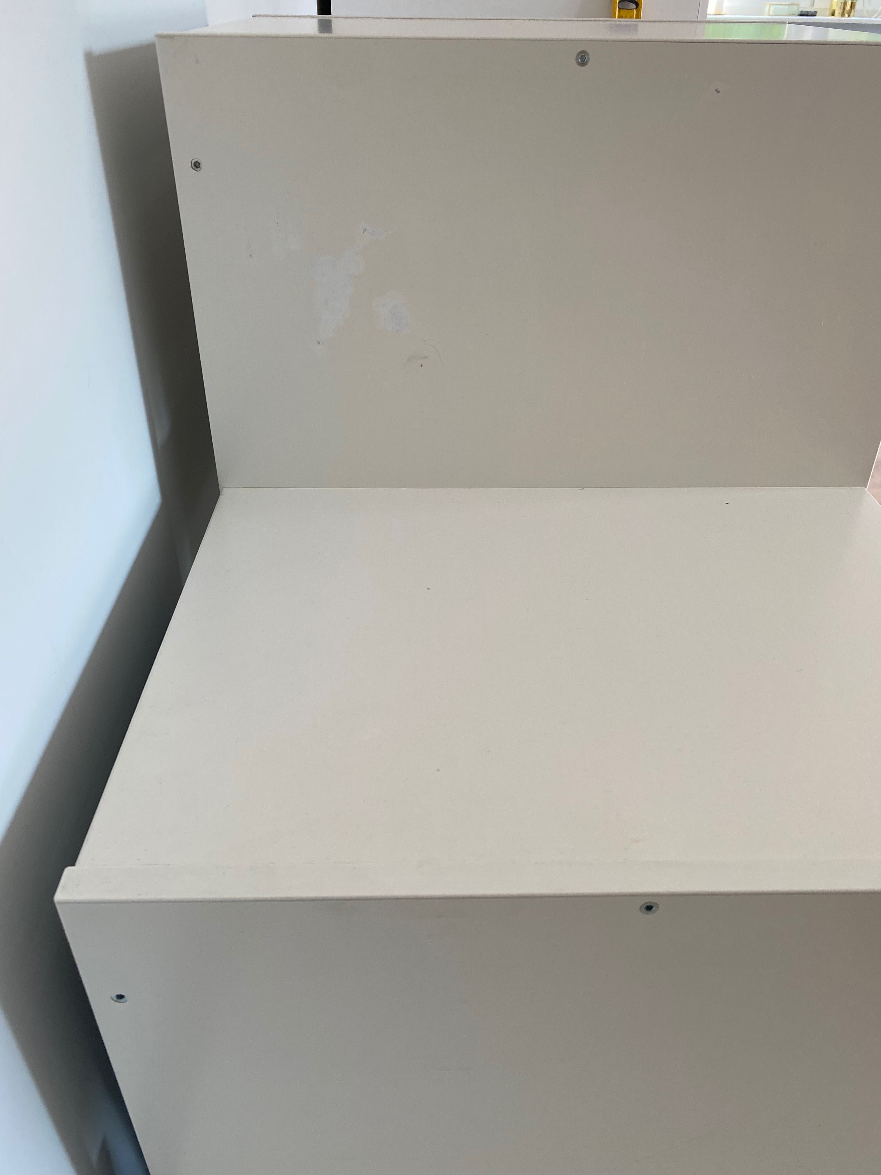 Regał trofast Ikea schodki biały z pojemnikami