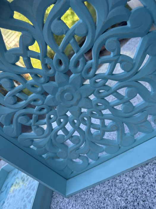 Taca ażurowa 2 tace z plyty drewnianej i szkla