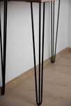Zestaw nóg Hairpin legs Loft 4 sztuki czarny mat wysokość 71 cm