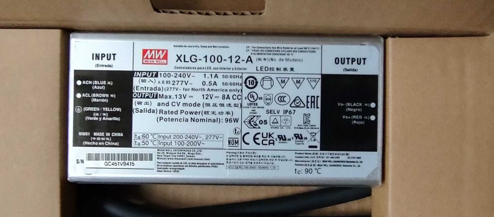 Блок питания Мean Well DC 24V,  DC 12V..