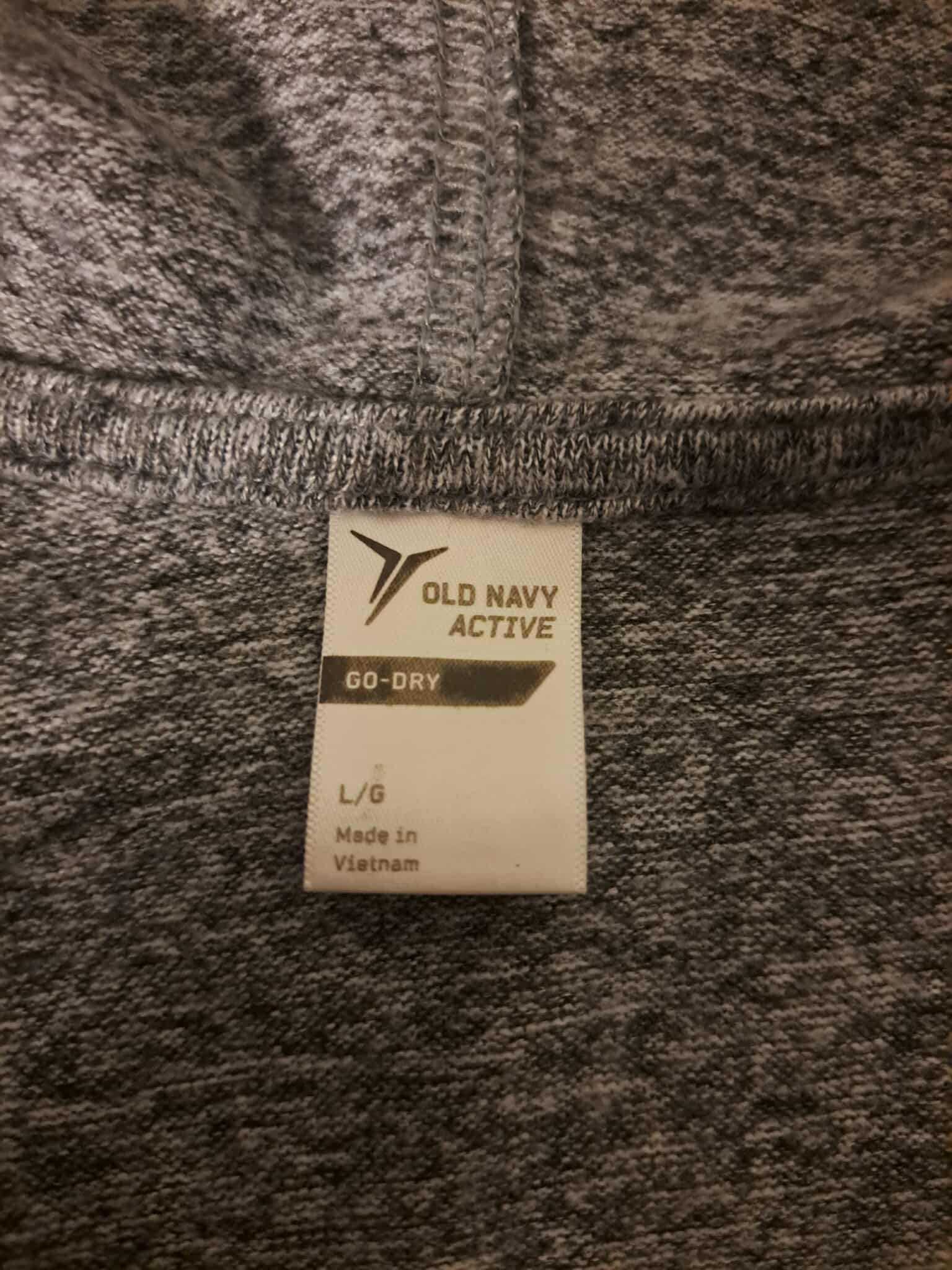 Szara narzutka z kapturem marki Old Navy Active, rozmiar L (L/G).