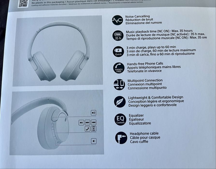 Auscultadores SONY WH CH 720n