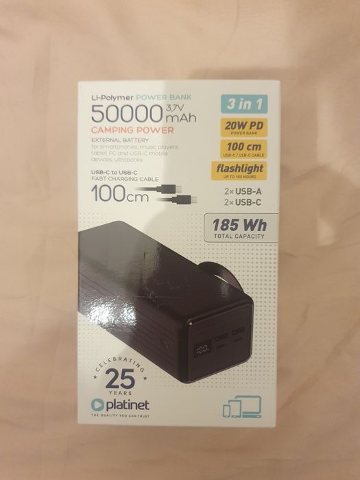 Powerbank 3 w 1  50000 mAh
