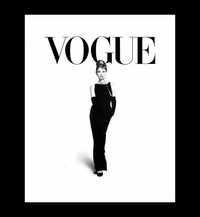 Plakat Vogue, Okładka Czarno-biała, Audrey Hepburn