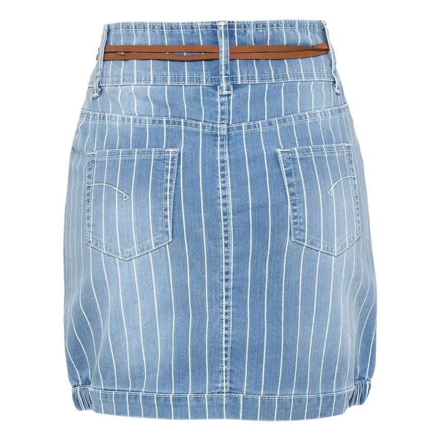 bonprix niebieska jeansowa letnia wiosenna spódnica w prążki 44-46