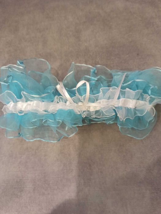 Підв'язка для нареченої блакитна
