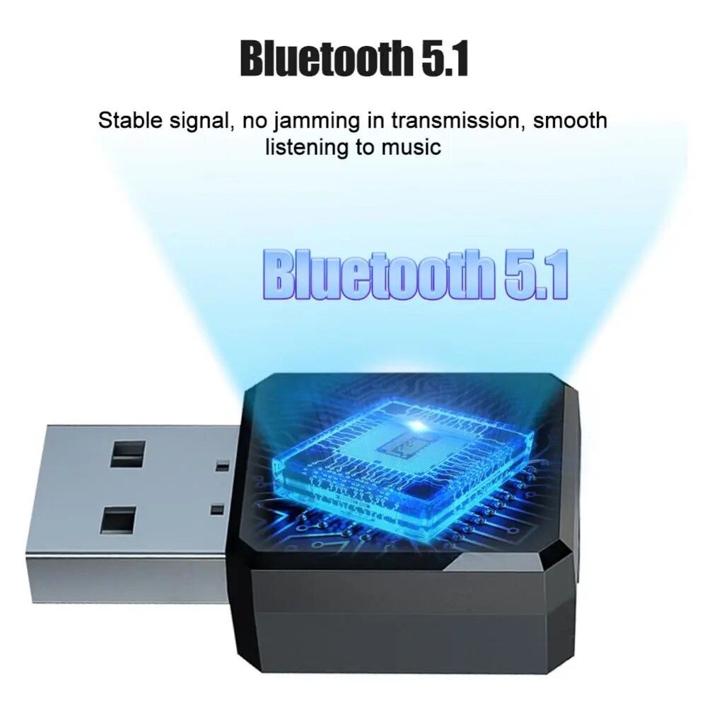 Ресивер Bluetooth Kebidu KN318 BT5.1, USB, 3.5 мм