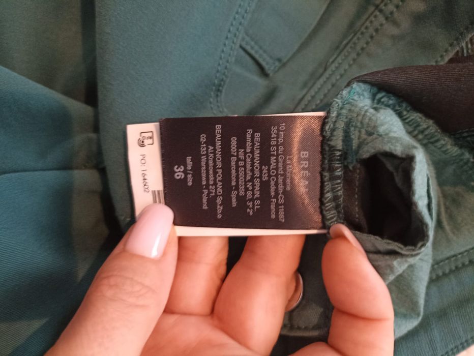 Spodnie dżinsowe morskie/zielone Brèal roz.S/L