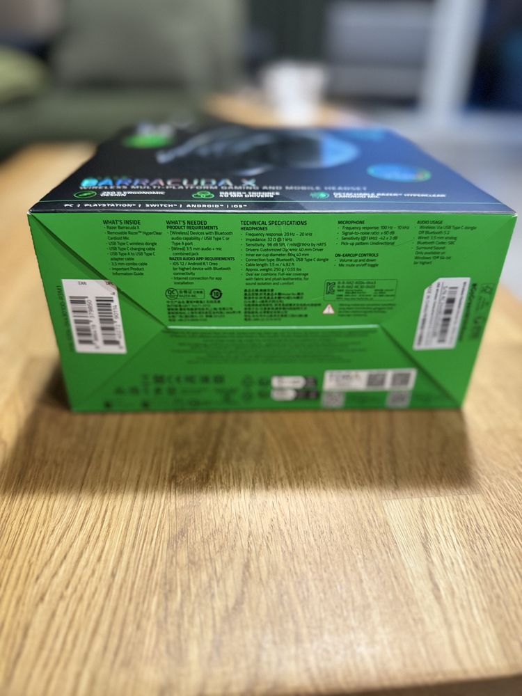 NOWE Słuchawki Razer Barracuda X - bezprzewodowe 4 w 1!