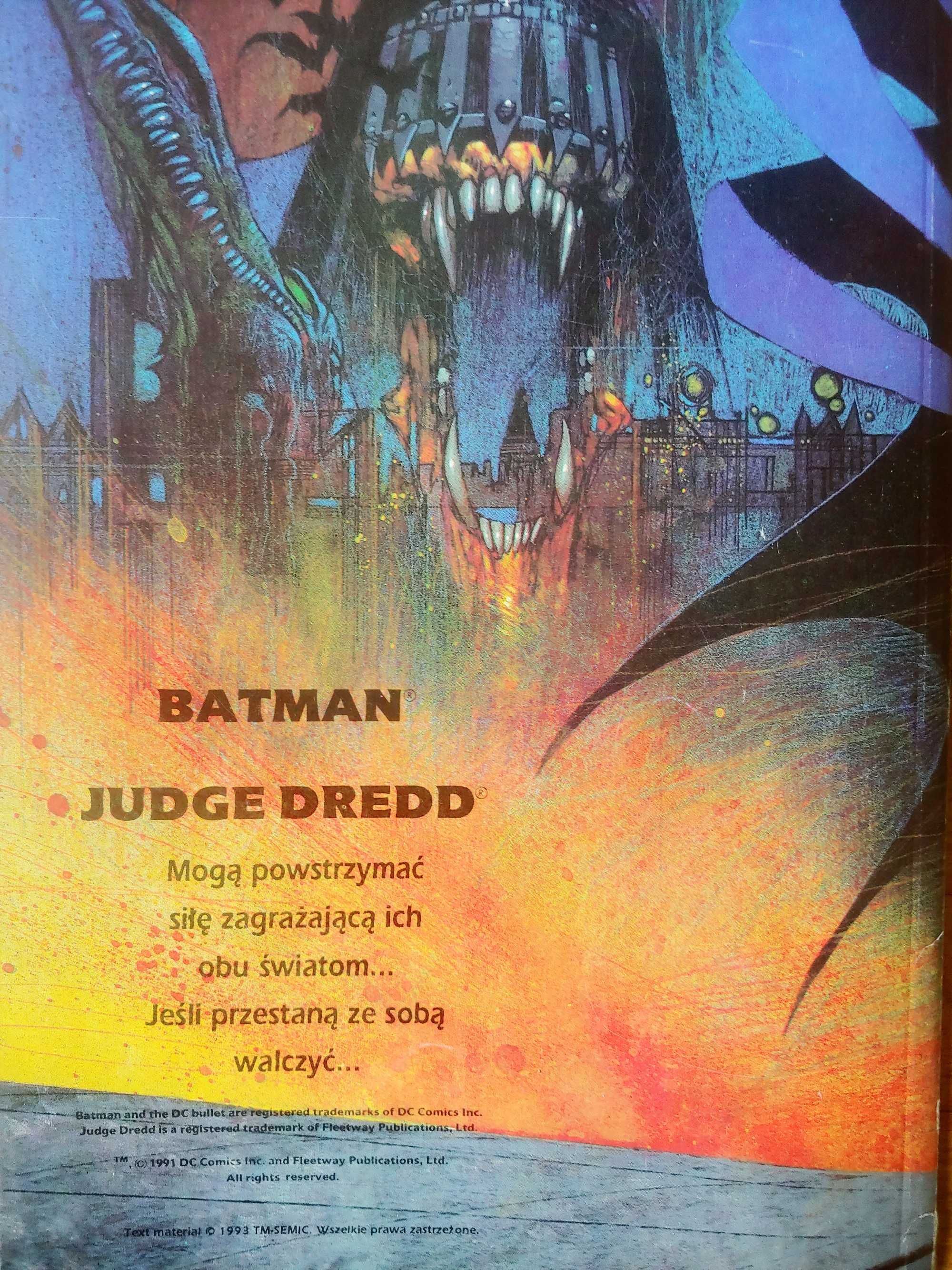 Komiks Batman Judge Dredd Sąd nad Gotham stan db +