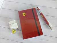 Блокнот А6 с ручкой Ferrari значек в подарок