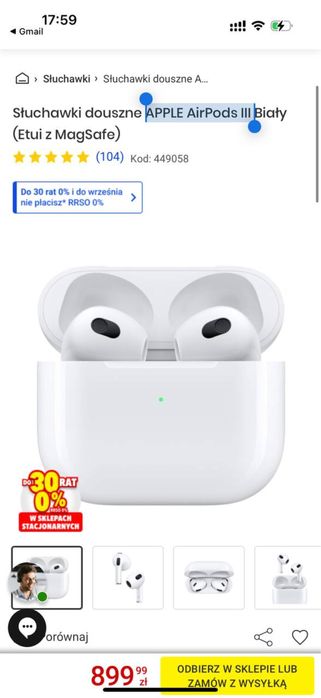 AirPods Apple (3 покоління)