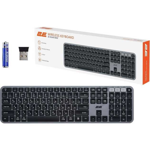 Клавіатура 2E KS240 Gray