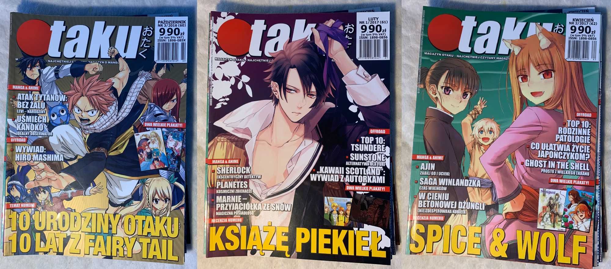 OTAKU magazyn 10 numerów, 5zł / sztuka