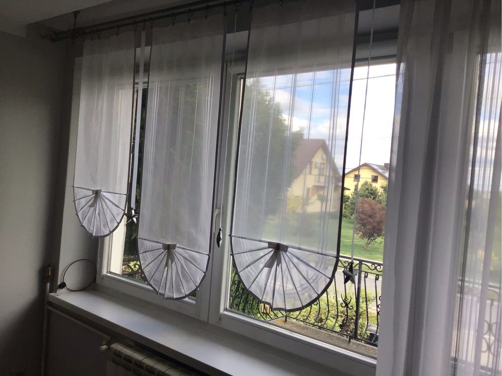 Piękna firanka balkonowa wachlarze kpl