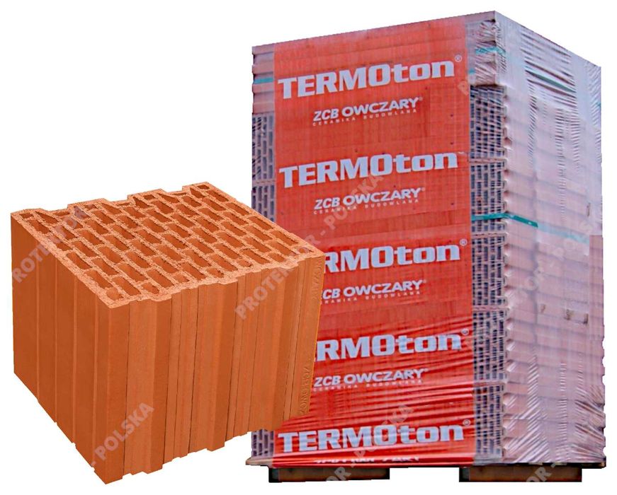 pustak TERMOTON 30cm cegła max kratówka mur maks DIAMENT SZLIF OWCZARY