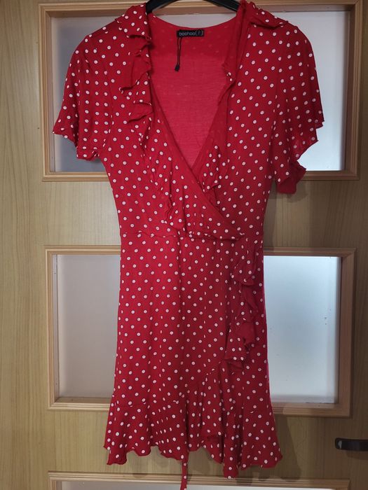 Sukienka czerwona w kropki M