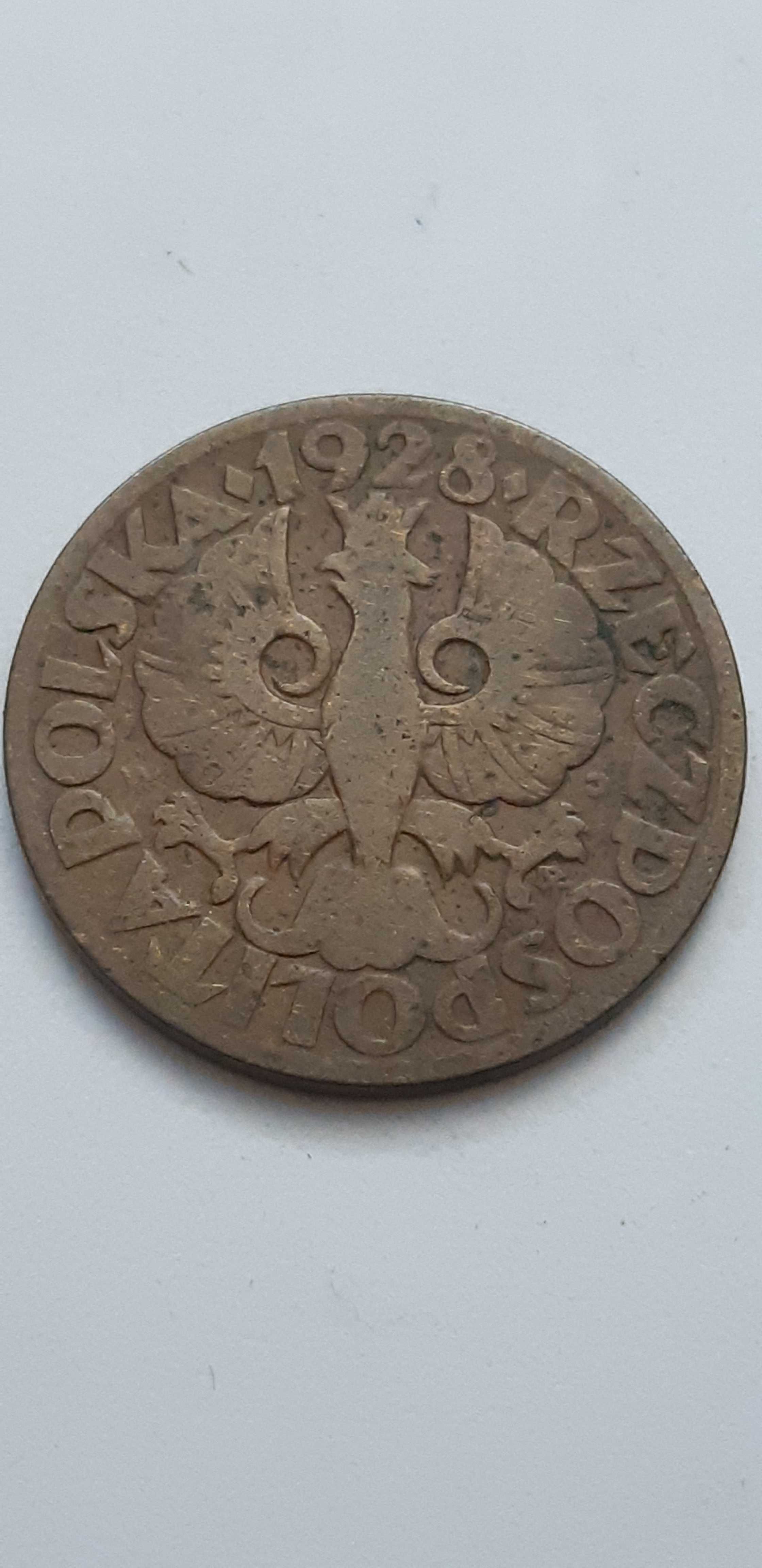 Polska 5 groszy 1928 - real foto - super stan
