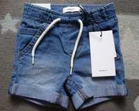 Nowe jeansowe krótkie spodenki Name it rozm. 68cm