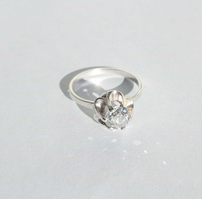 Вінтажне кільце з каменем кольцо Срібло 916 проба. Зірка. СССР