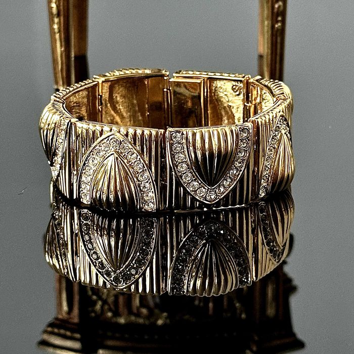 Złota bransoletka oryginalna Swarovskiego z ok. 1980 roku